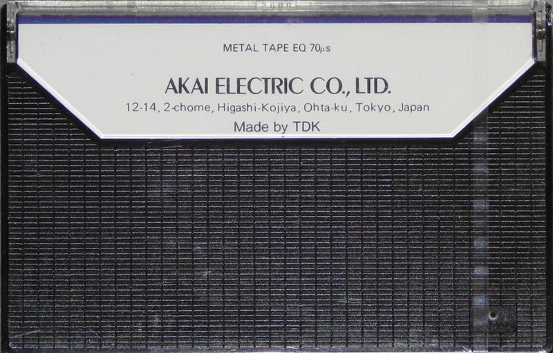 Compact Cassette Akai Metal 60 "MT" Type IV Metal 1979 Europe