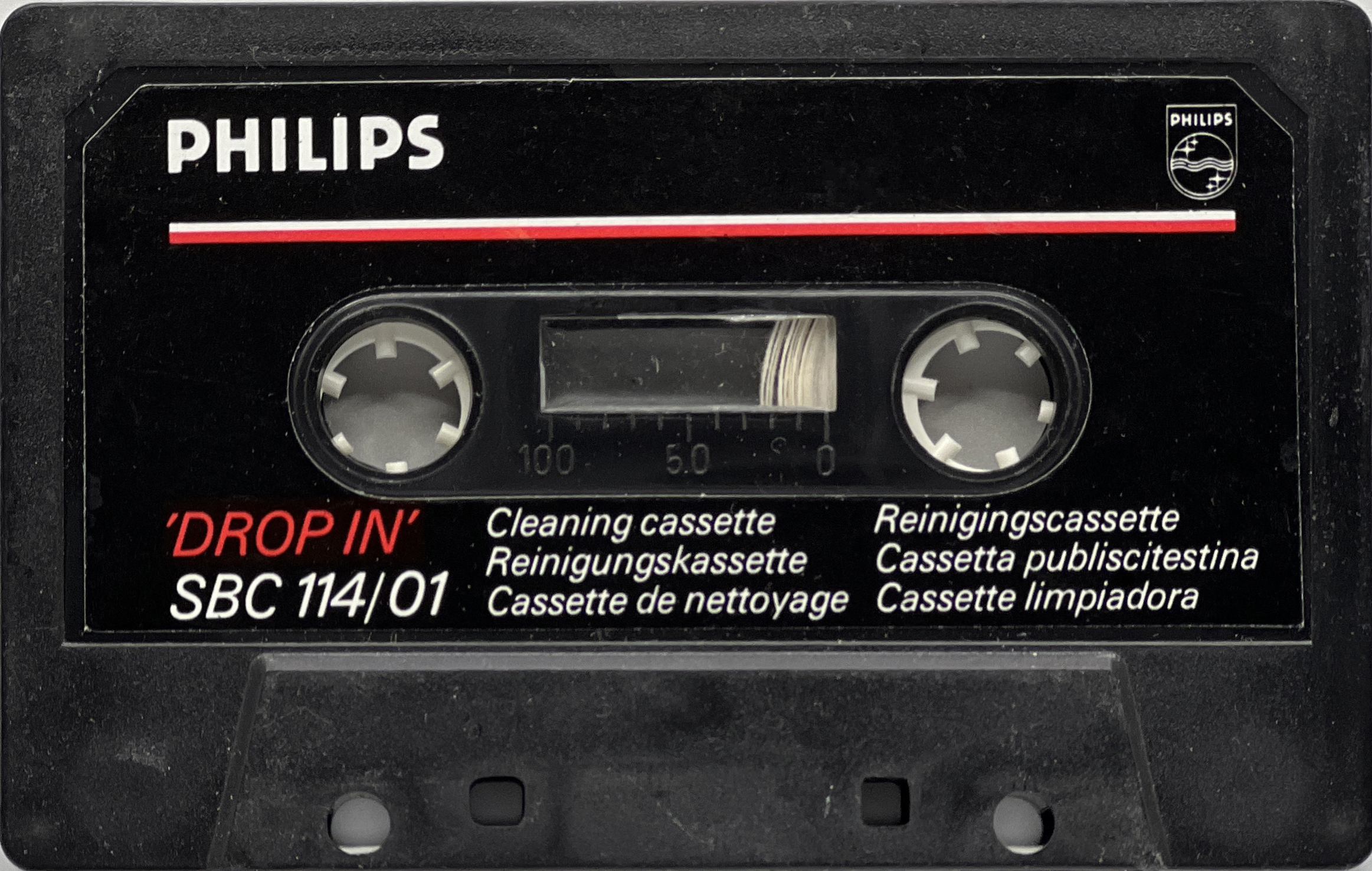 Compact Cassette Philips "SBC 114/01" Cleaning Cassette Netherlands