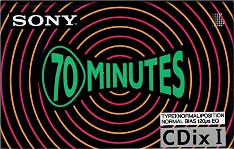 Compact Cassette Sony CDix I 70 "C-70CDX1" Type I Normal 1991 Japan