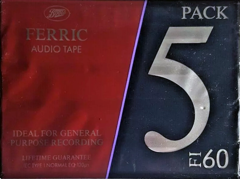 5 pack Boots / Boots Audio FI 60 Type I Normal 1992 UK