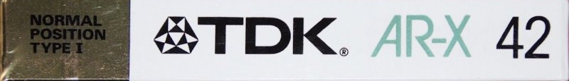 Compact Cassette TDK AR-X 42 "AR-X42G" Type I Normal 1987 Japan