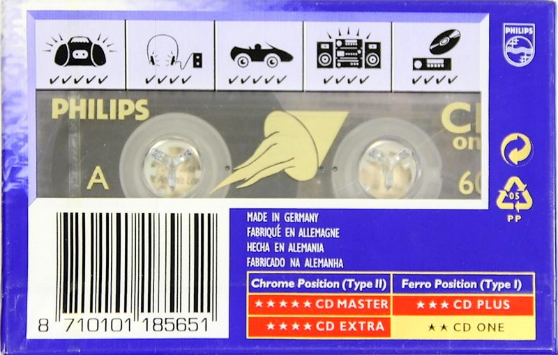 Compact Cassette Philips CD One 60 Type I Normal 1997 Europe