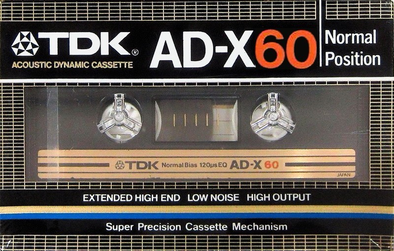 Compact Cassette TDK AD-X 60 Type I Normal 1982 Japan