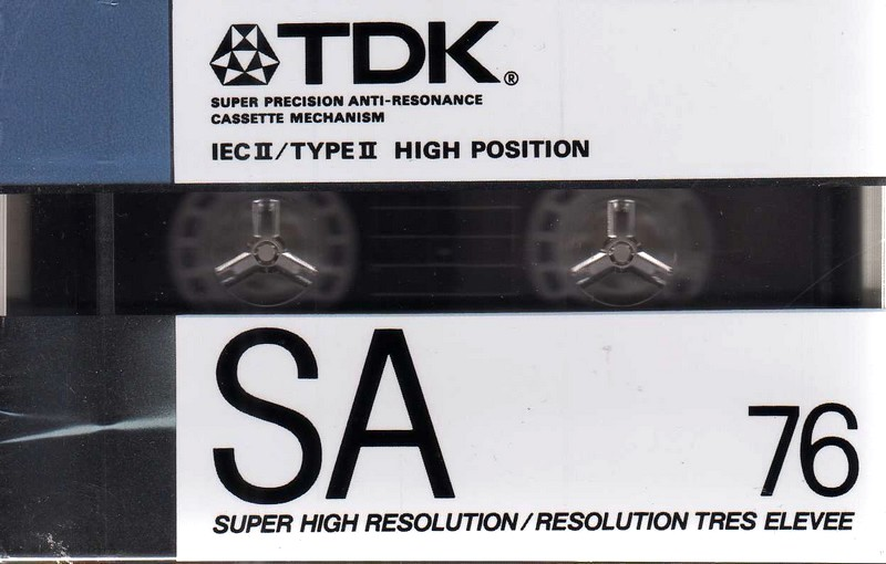 Compact Cassette TDK SA 76 Type II Chrome 1988 North America
