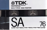 Compact Cassette TDK SA 76 Type II Chrome 1988 North America