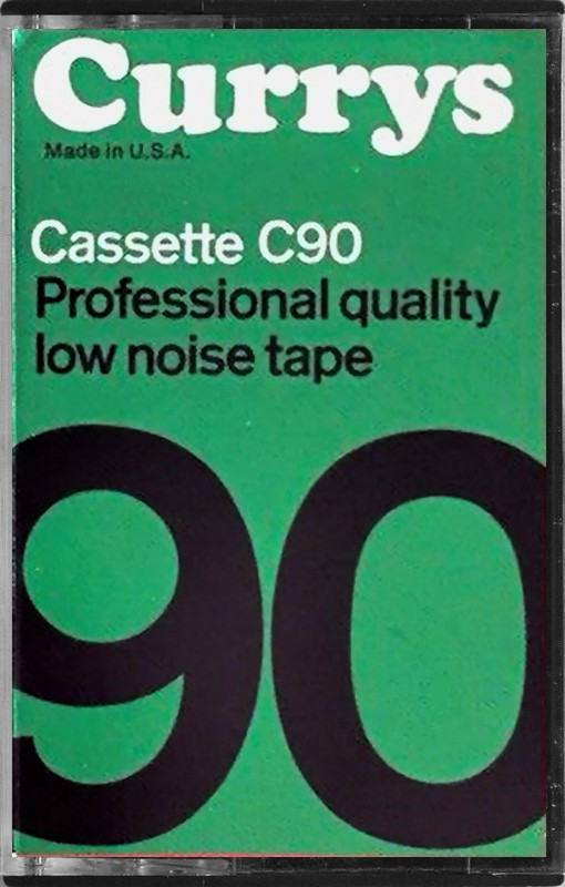 Compact Cassette Currys Professional 90 Type I Normal 1974 UK