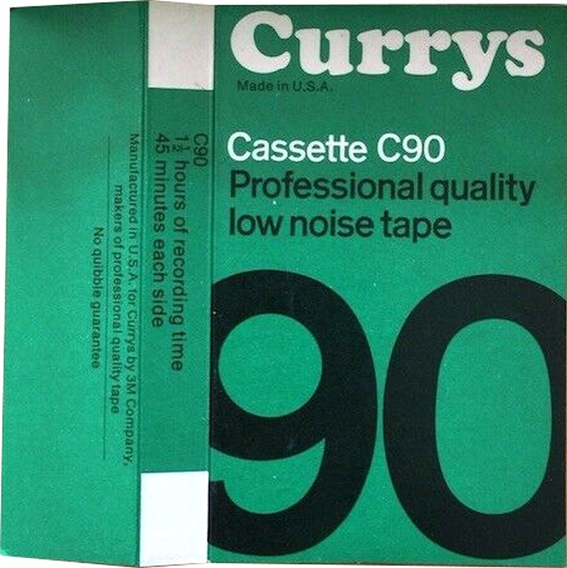 Compact Cassette Currys Professional 90 Type I Normal 1974 UK