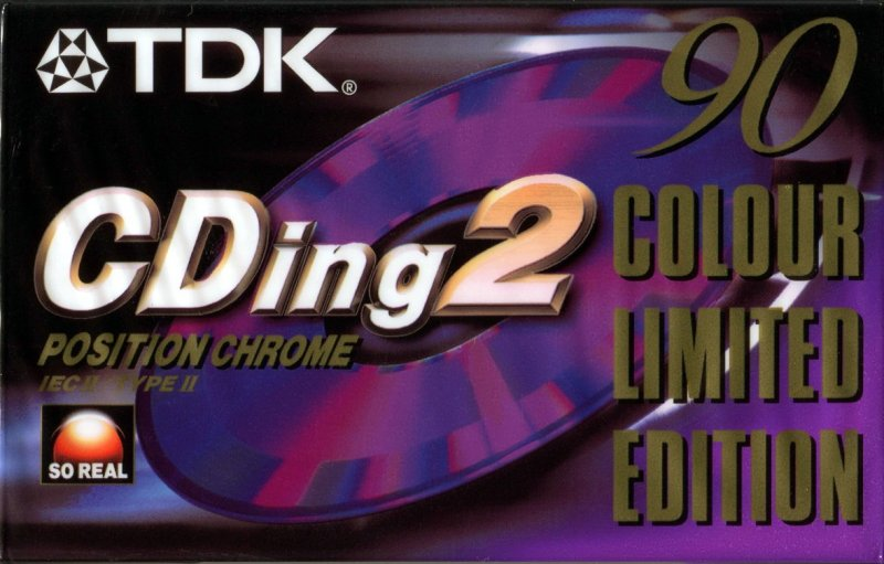 Compact Cassette TDK CDing 2 90 "CDING2-90VEC Colour Limited Edition" Type II Chrome 2001 Europe