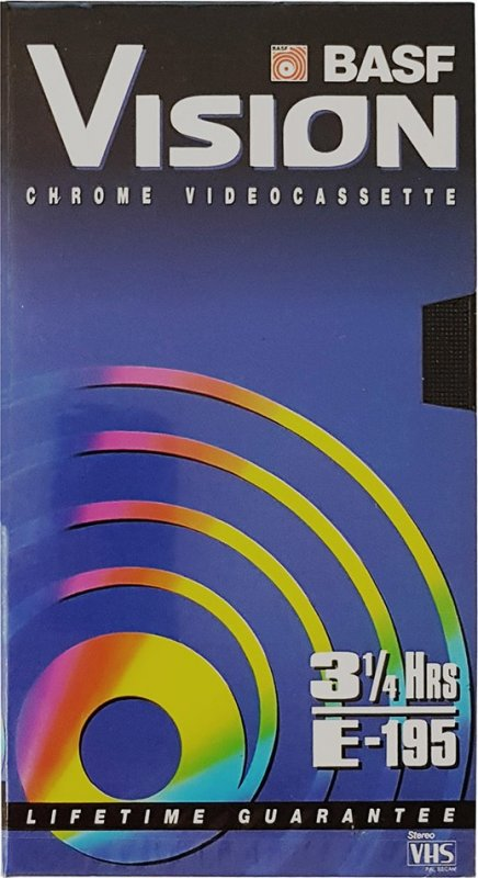 VHS, Video Home System BASF Vision 195 Type II Chrome 1996 UK