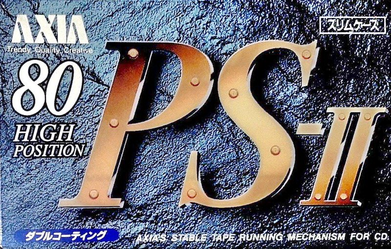 Compact Cassette AXIA PS-II / PS-2 80 "PS2 C 80" Type II Chrome 1992 Japan