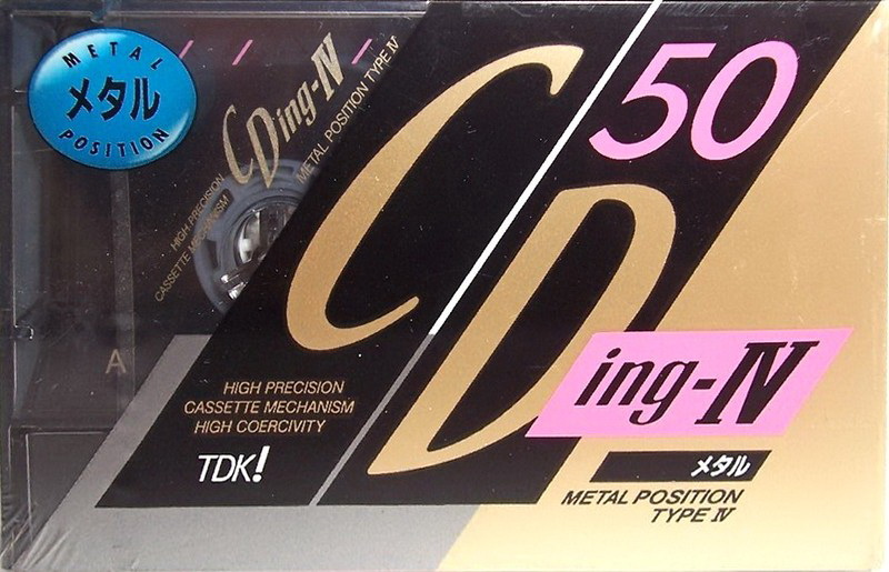 Compact Cassette TDK CDing Metal 50 "CDING4-50M" Type IV Metal 1990 Japan