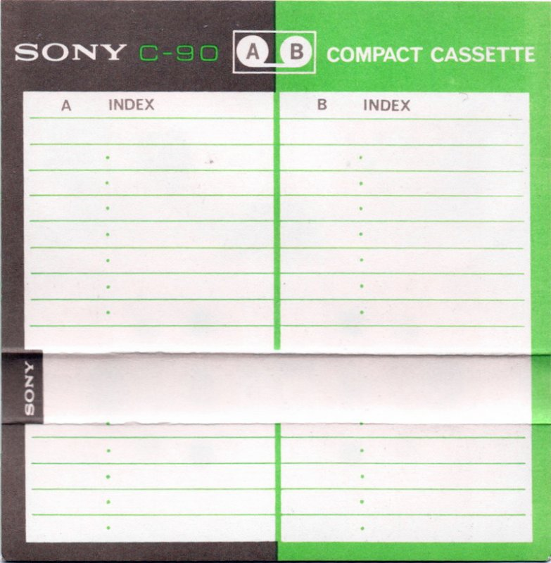 Compact Cassette Sony 90 Type I Normal 1972 Europe