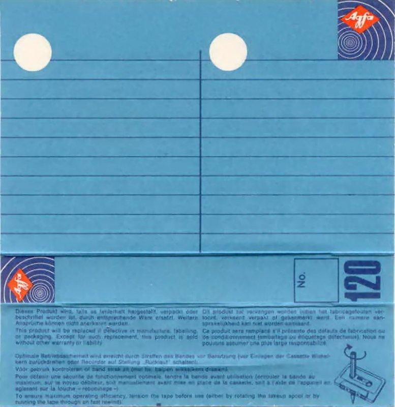 Compact Cassette AGFA SUPER COLOR 120 Type I Normal 1975 Europe