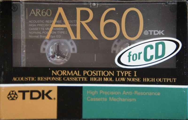 Compact Cassette TDK AR 60 "AR-60K" Type I Normal 1989 Japan