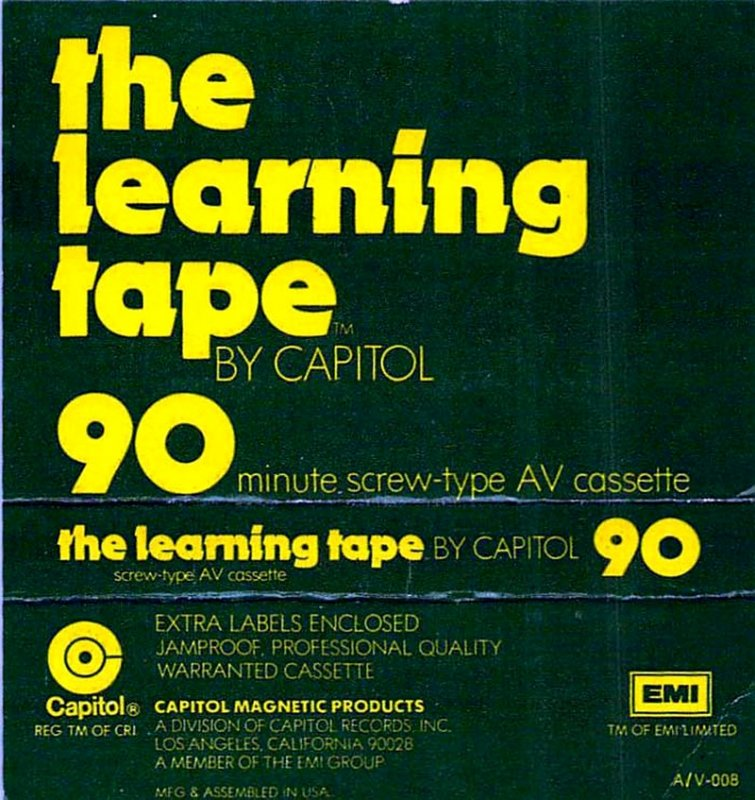 Compact Cassette Capitol The learning tape 90 Type I Normal 1979 USA