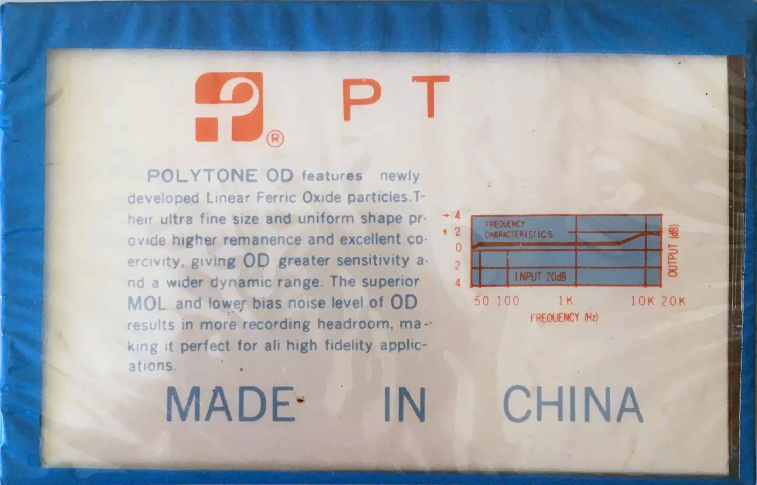Compact Cassette Polytone 90 "PT" Type I Normal China