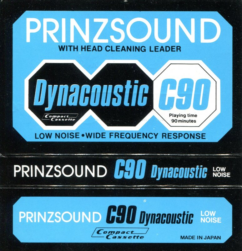 Compact Cassette Prinzsound 90 "Dynacoustic" Type I Normal 1980 Japan