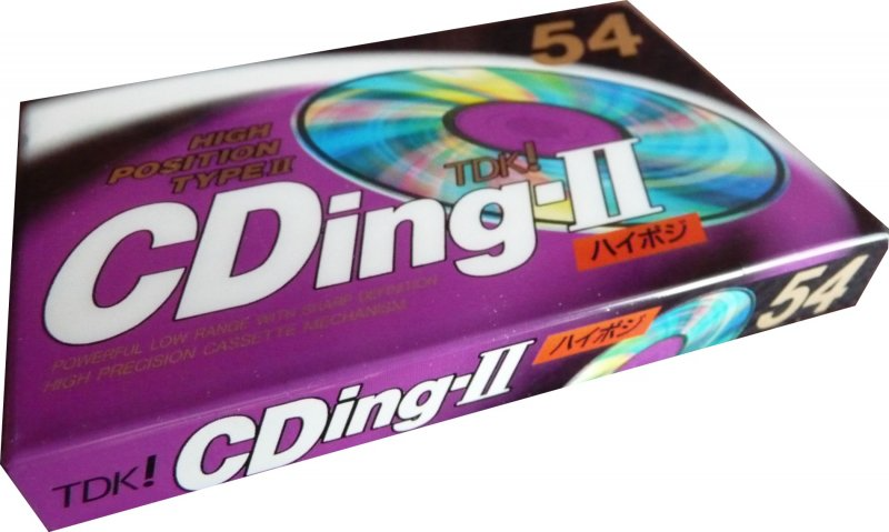 Compact Cassette TDK CDing 2 54 "CD2-54F" Type II Chrome 1994 Japan