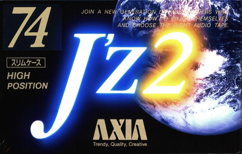 Compact Cassette AXIA J`z 2 74 "JZ2A 74" Type II Chrome 1992 Japan
