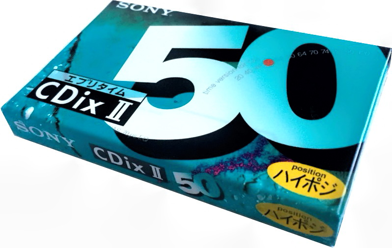 Compact Cassette Sony CDix II 50 "C-50CDX2C" Type II Chrome 1995 Japan