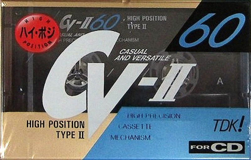 Compact Cassette TDK CV-II 60 &quot;CV2-60&quot; Type II Chrome 1990 Japan