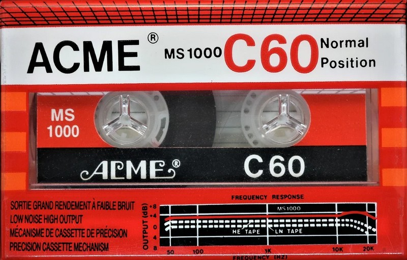 Compact Cassette Acme MS 1000 60 Type I Normal 1995 China
