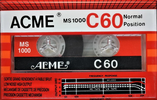 Compact Cassette Acme MS 1000 60 Type I Normal 1995 China