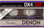 Compact Cassette Denon DX4 50 Type I Normal 1983 Japan