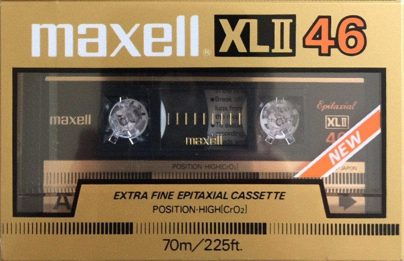 Compact Cassette Maxell XLII 46 Type II Chrome 1984 USA