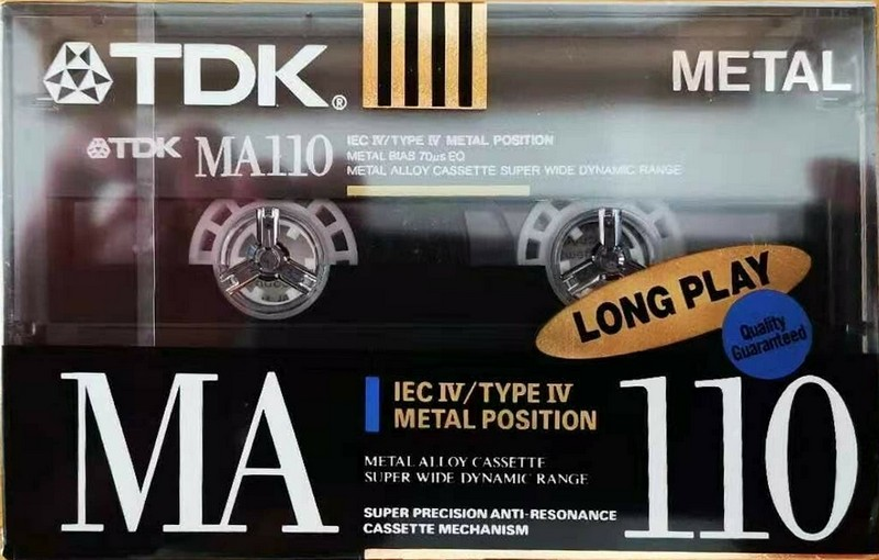 Compact Cassette TDK MA 110 "MA-110SE" Type IV Metal 1990 Europe