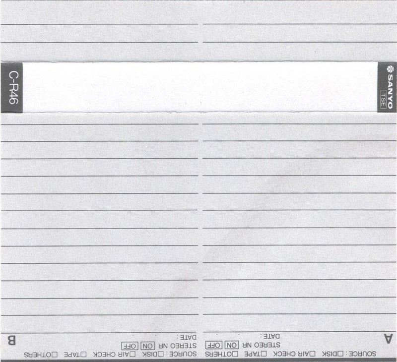 Compact Cassette Sanyo The Reverse 46 "C-R46(GR)" Type I Normal 1986 Japan
